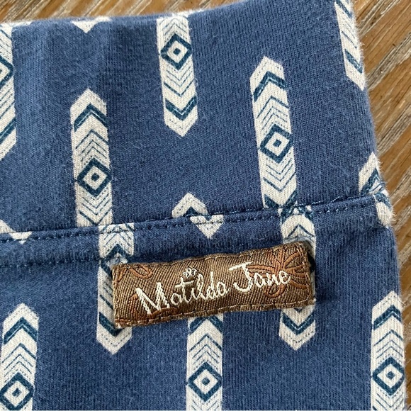 Matilda Jane Brilliant Daydream Follow the Path Blue Arrow Print Capri Legging S - Picture 4 of 8